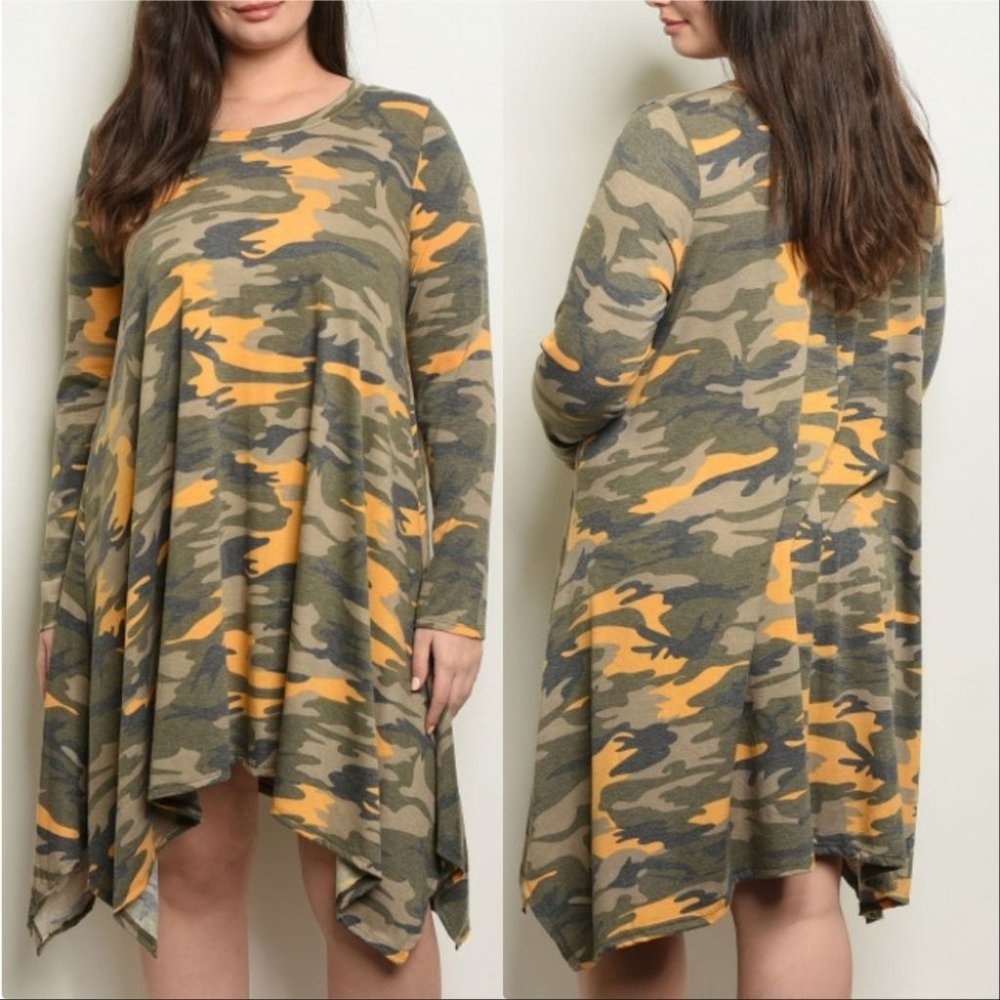 PLUS SIZE CAMO DRESS